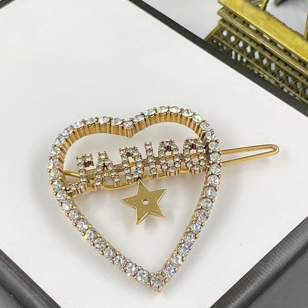 Dior Fashion Women Luxury Crystal Hairpin Accessories Jewelry
