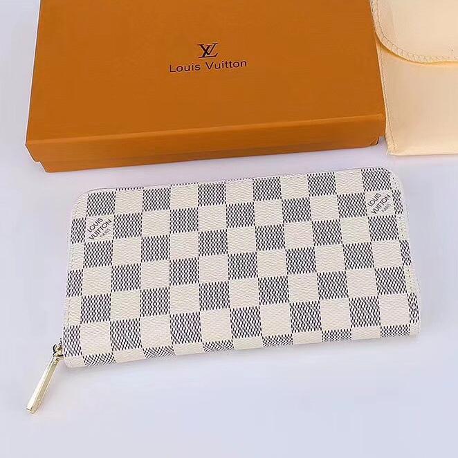 Louis Vuitton Women Fashion Leather Zipper Wallet Purse