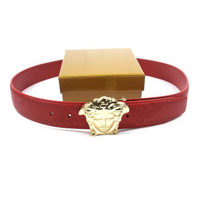 VERSACE Men Woman Fashion Smooth Buckle Belt Leather Belt