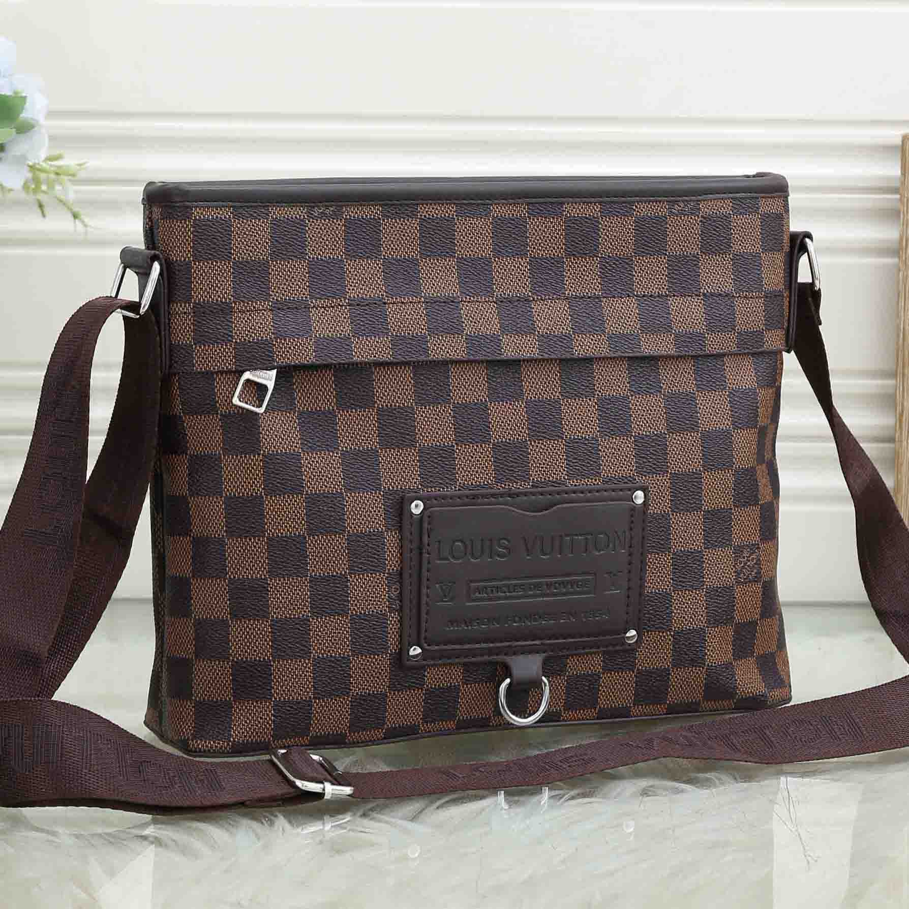 Louis Vuitton LV Men Fashion Leather Office Bag Crossbody Satche