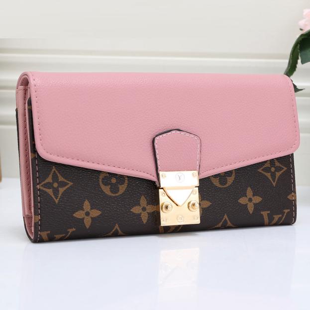 Louis Vuitton LV Women Fashion Leather Purse Wallet