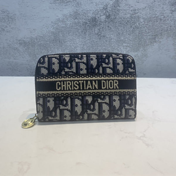 Dior new small change clip multi-functional simple mini versatile wallet