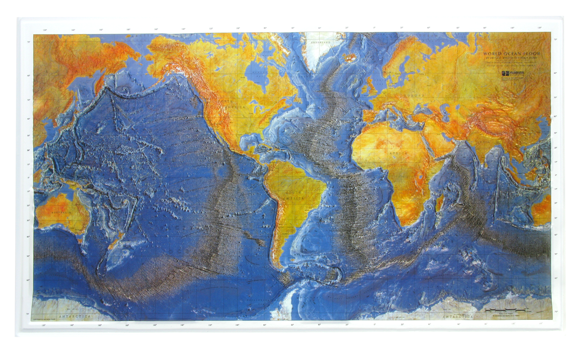 World Ocean Floor Raised Relief 3D Map RaisedRelief Com   436 1200x1200 