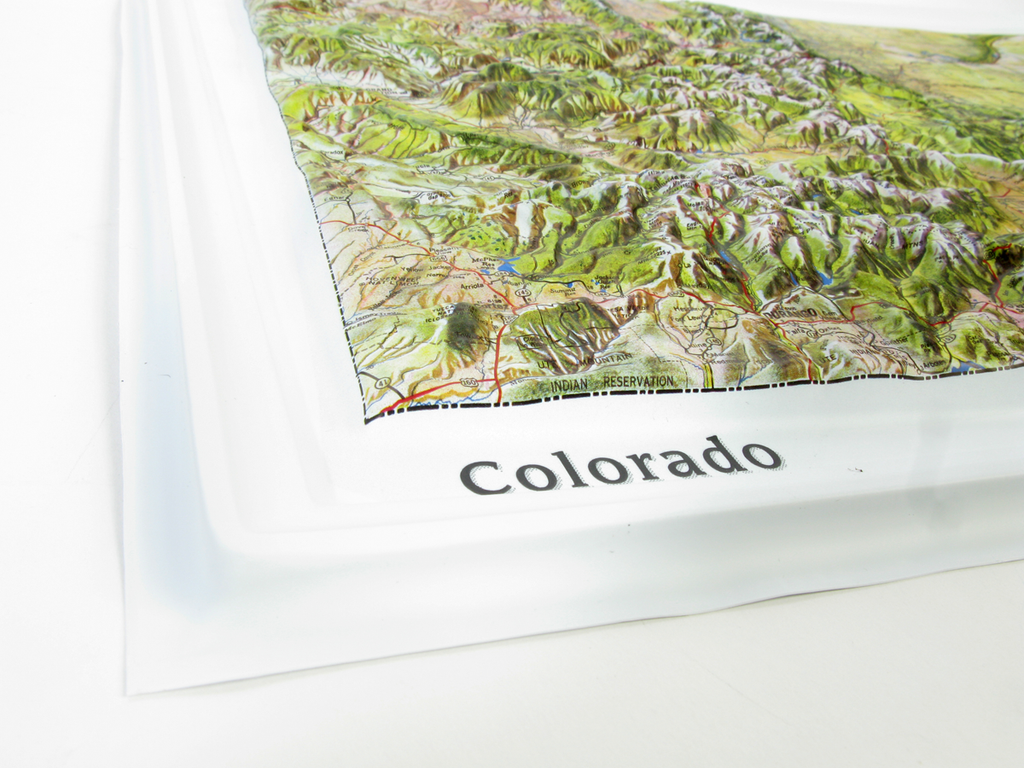 Colorado Natural Color Relief Ncr Series Raised Relief 3d Map