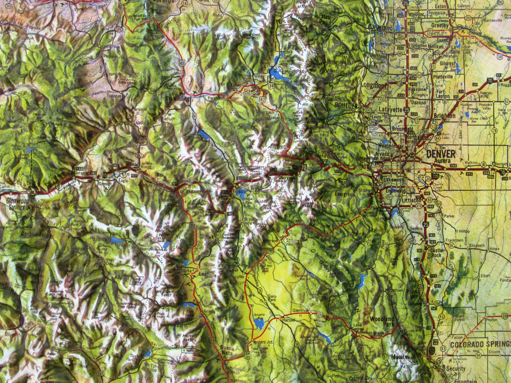 Colorado Natural Color Relief Ncr Series Raised Relief 3d Map 3619