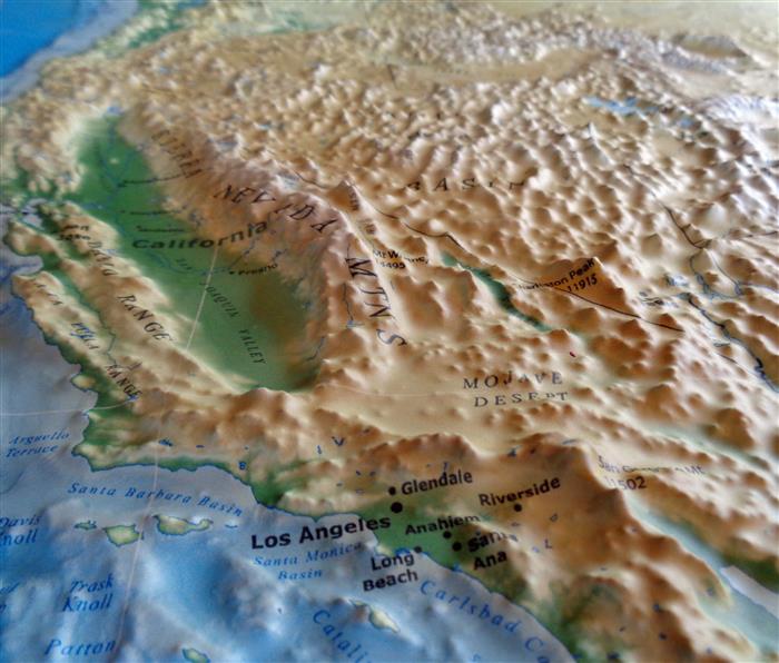 United States Geophysical Three Dimensional 3d Raised Relief Map 0023