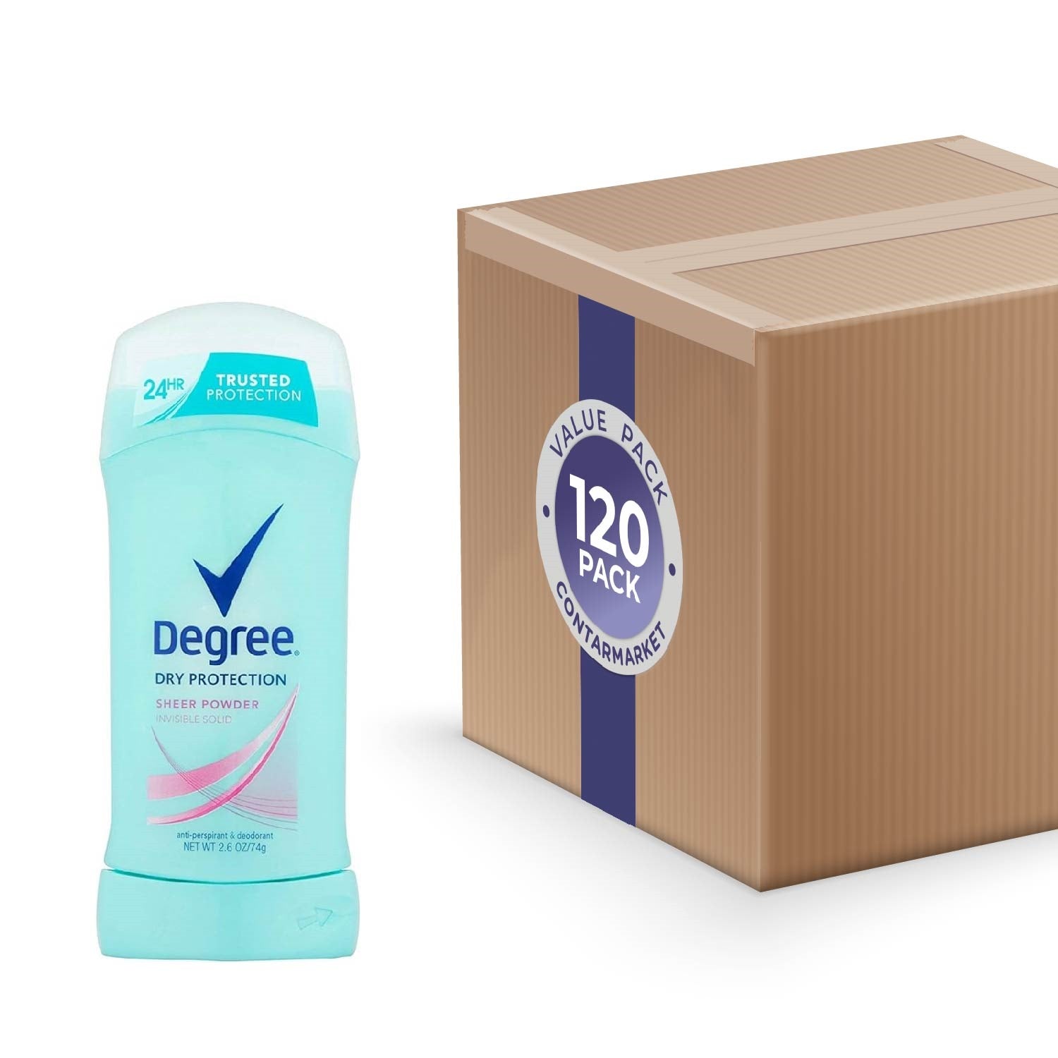 Degree Women Deodorant Invisible Solid Sheer Powder deodorant  2.6 Oz - 120 pack