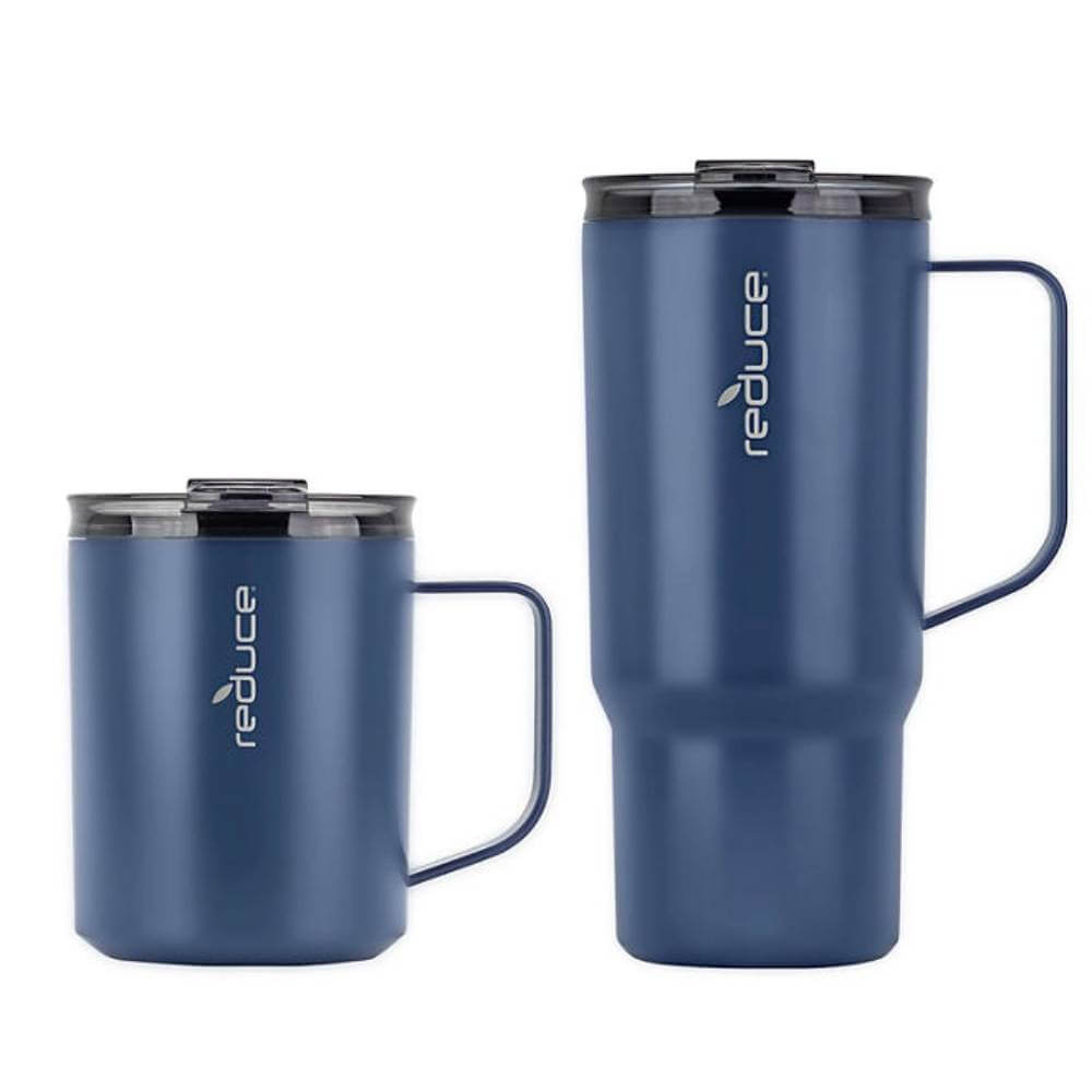 Reduce Black Vacuum Insulated Stainless Steel Coffee Mug Set - 14