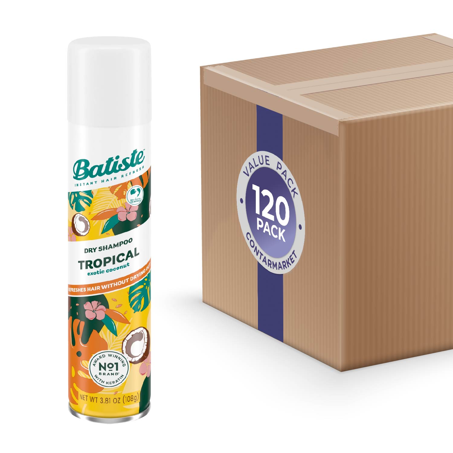 Batiste Dry Shampoo Tropical Exotic Coconut 3.81 oz  - 120 Pack