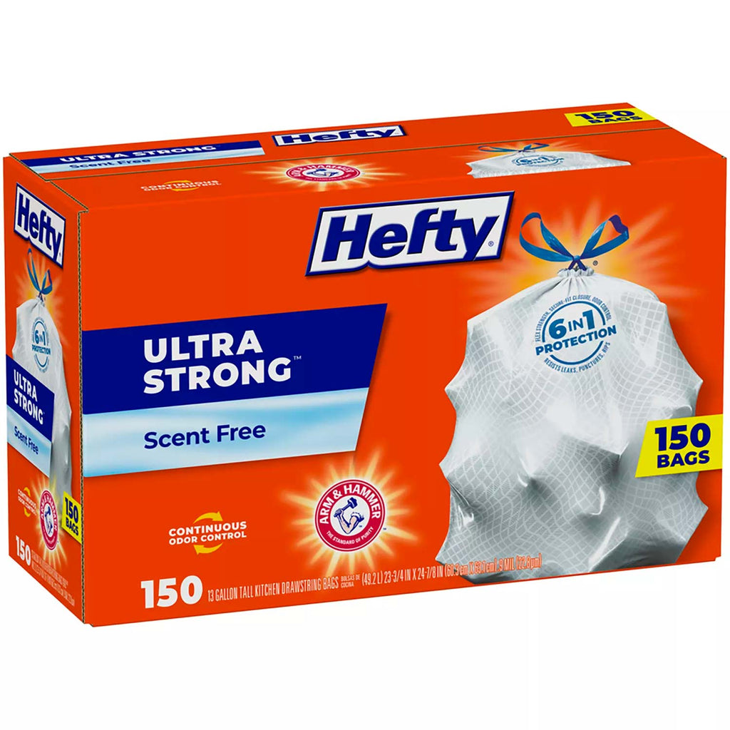 Hefty Ultra Strong Citrus Twist Scent Tall Kitchen 13 Gallon Drawstring Trash  Bags - Shop Trash Bags at H-E-B