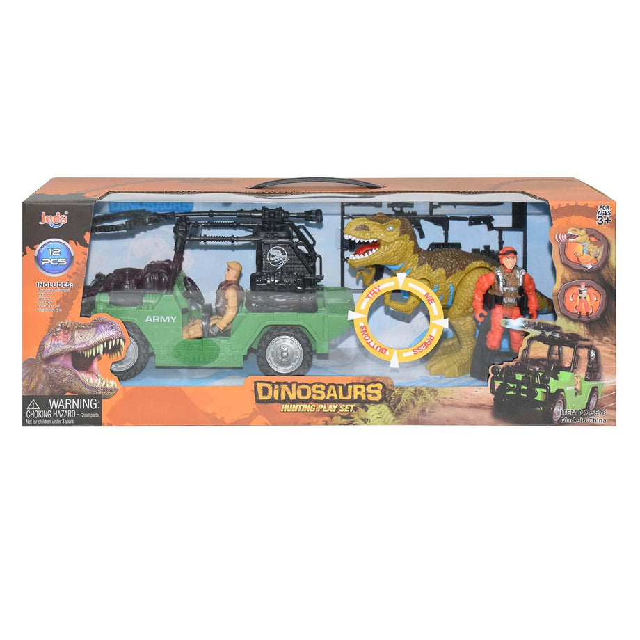 dinosaurs hunting play set