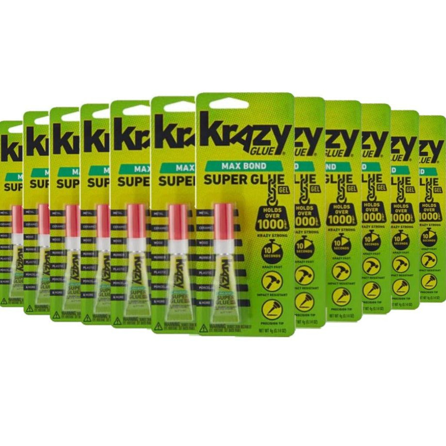 Krazy Glue Singles Tubes All Purpose Glue, 0.026 oz, 4 count