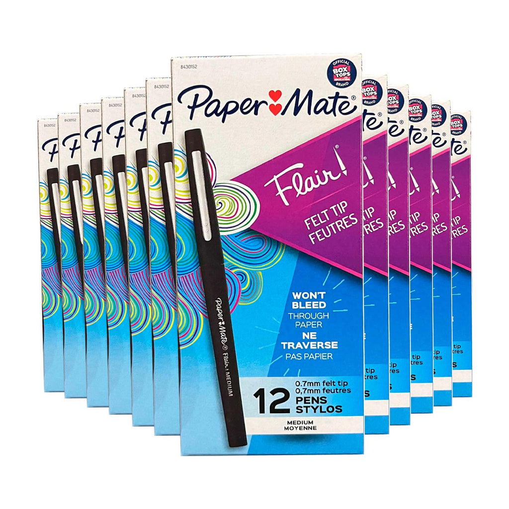 Paper Mate Felt Tip Pen, Blue - 12 pack