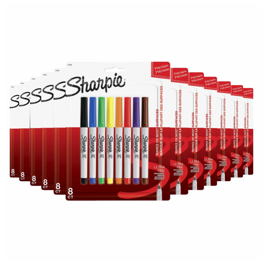 Sharpie Permanent Fine Point Markers Assorted Colors Pack Of 5