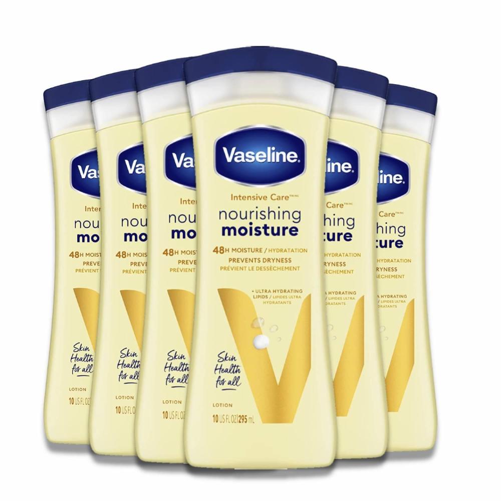 Vaseline Lotion Intensive Care, Nourishing Moisture 10 oz- 6 Pack