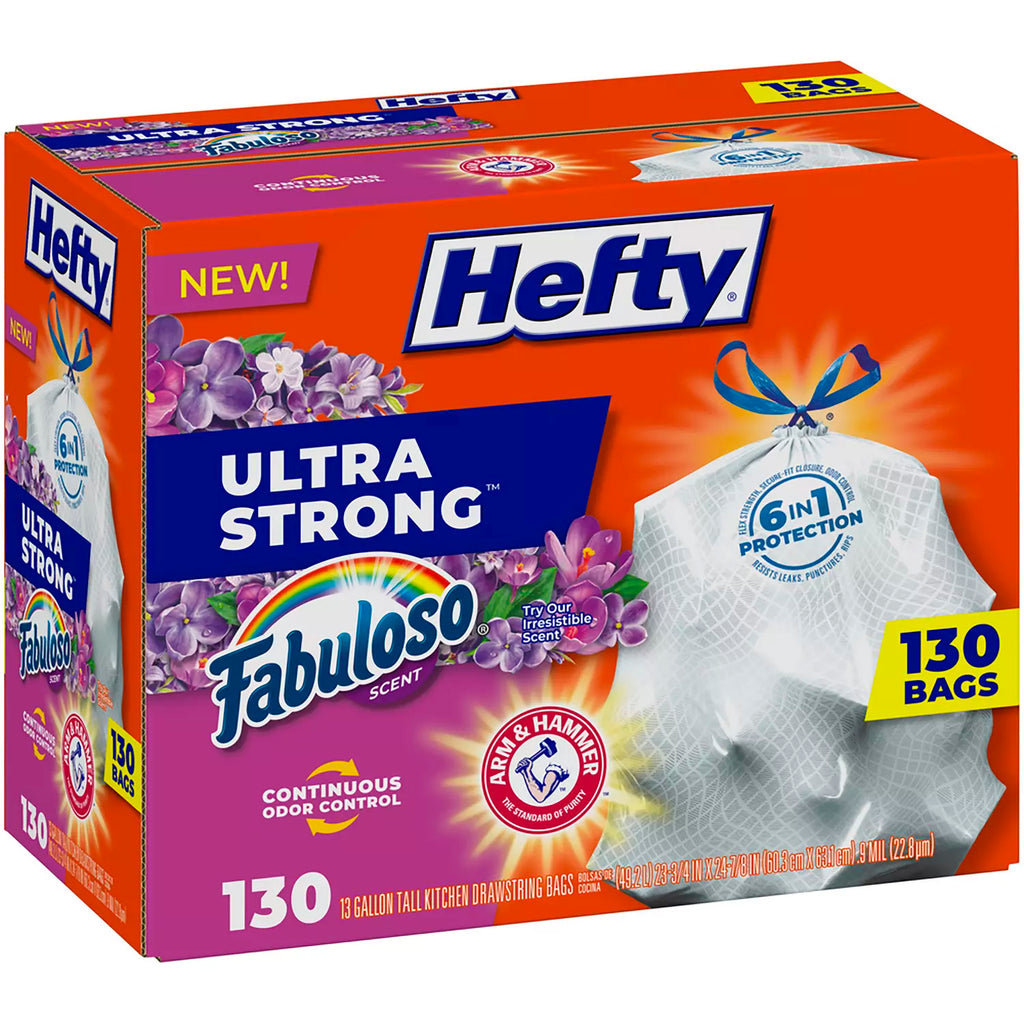 Hefty Recycling Blue Tall Kitchen Drawstring Trash Bags - 13 Gallon - 60ct