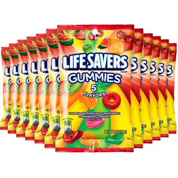 Life Savers Gummies, Neons Peg Bag, 7 oz (1 count) - RocketDSD