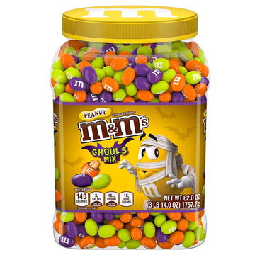 M&M'S Chocolate Candy Bulk Jar, Peanut Milk Chocolate Candy, 62 oz.