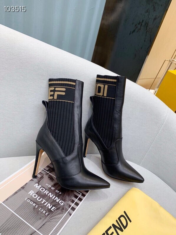 FENDI  Women Casual Shoes Boots fashionable casual leather Women Heels Sandal Shoes