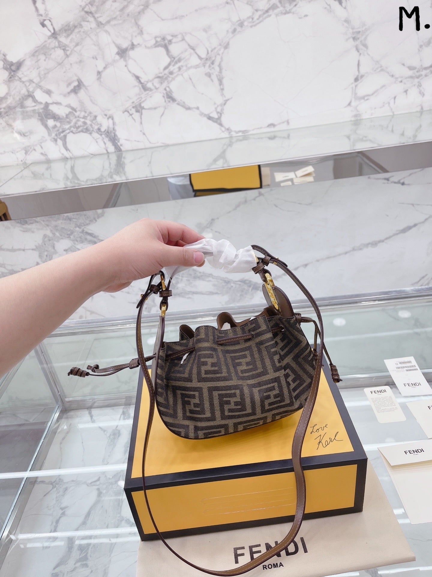 Fendi Women's Tote Bag Handbag Shopping Leather Tote Crossbo