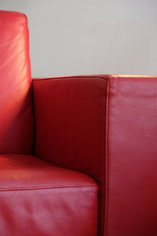 Red Leather 1970’s armchair