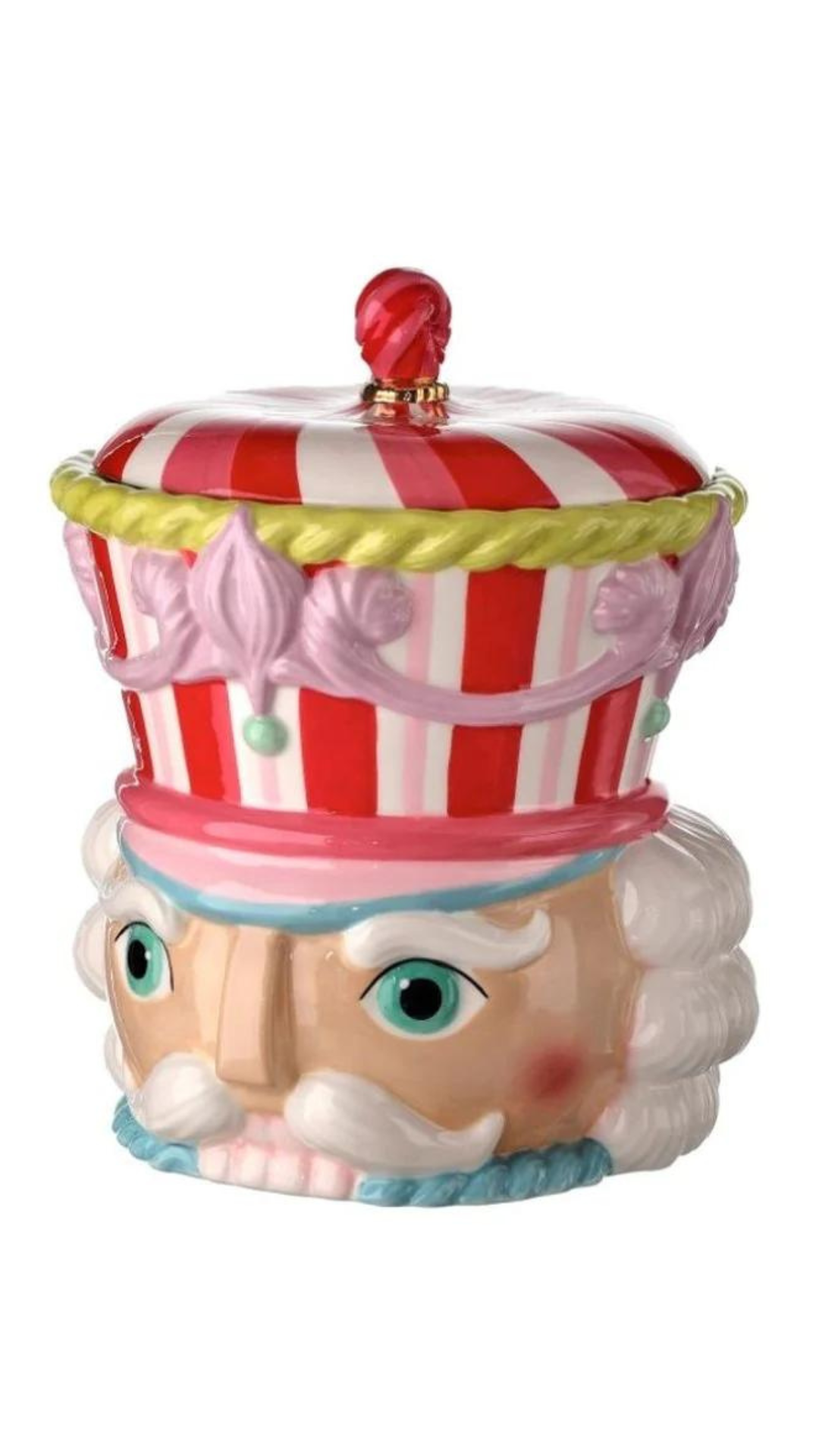 10" Dolomite Nutcracker Head Cookie Jar