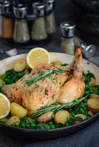 Rosemary & garlic roast chicken