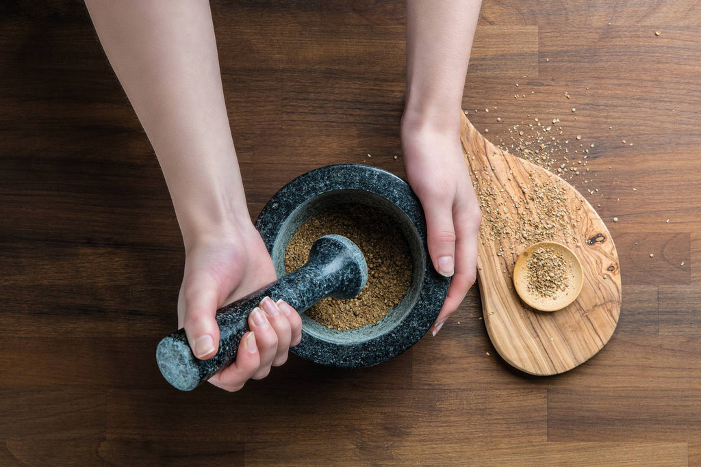 Grinding Using pestle & Mortar