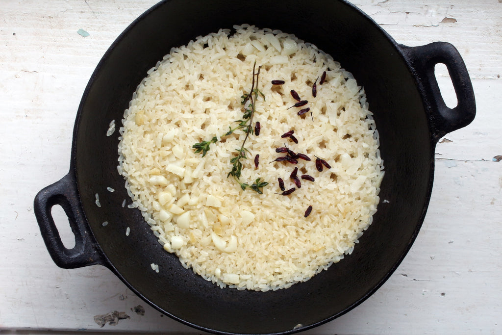 white rice with spices 