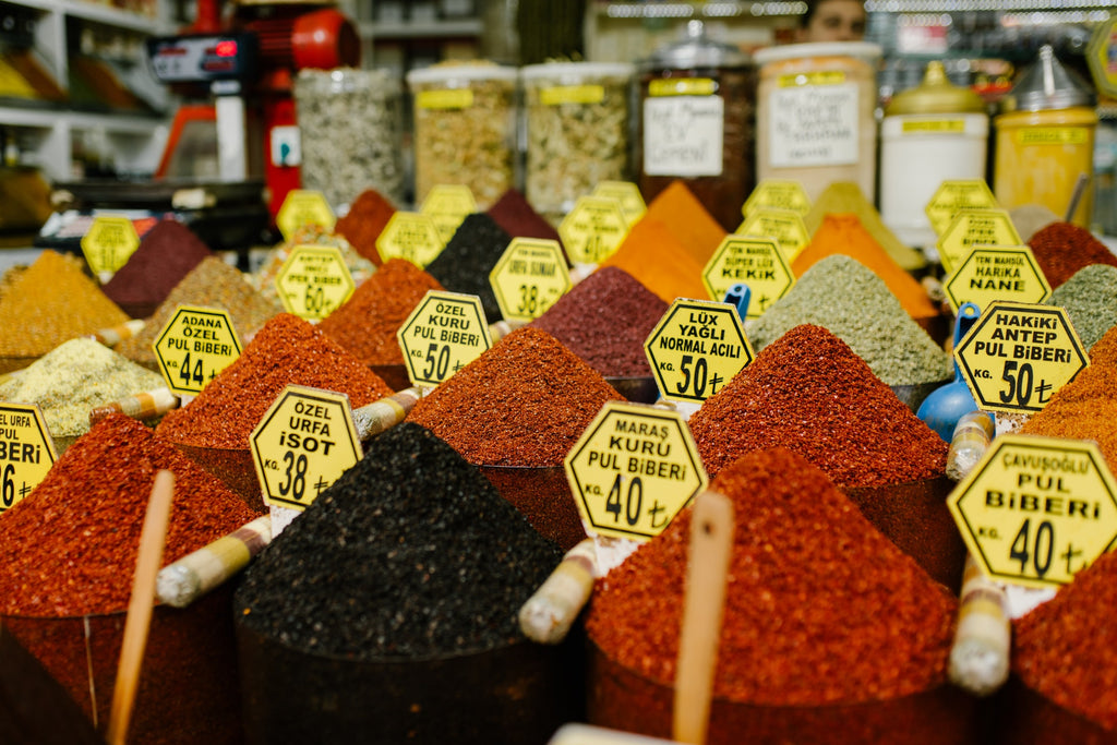 spices at a market