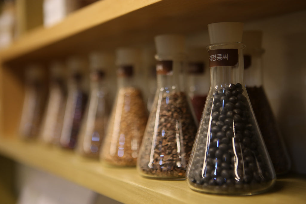 vials of traditional asian medicine 