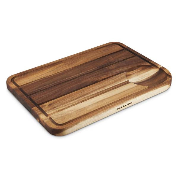 Navaris Cutting Board & Mezzaluna Knife - Wooden Chopping Board & 2-Bladed  Curved Herb Cutter - Round Acacia Wood Board & Double Blade Rocker Chopper