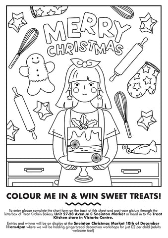 Treat Kitchen Christmas Colouring Page