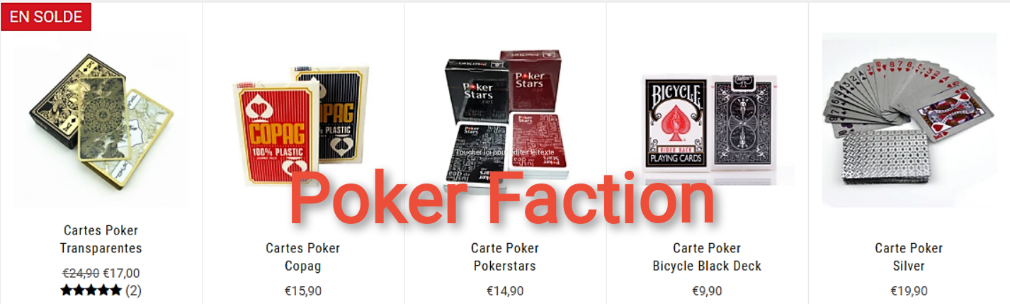 Collection Cartes Poker