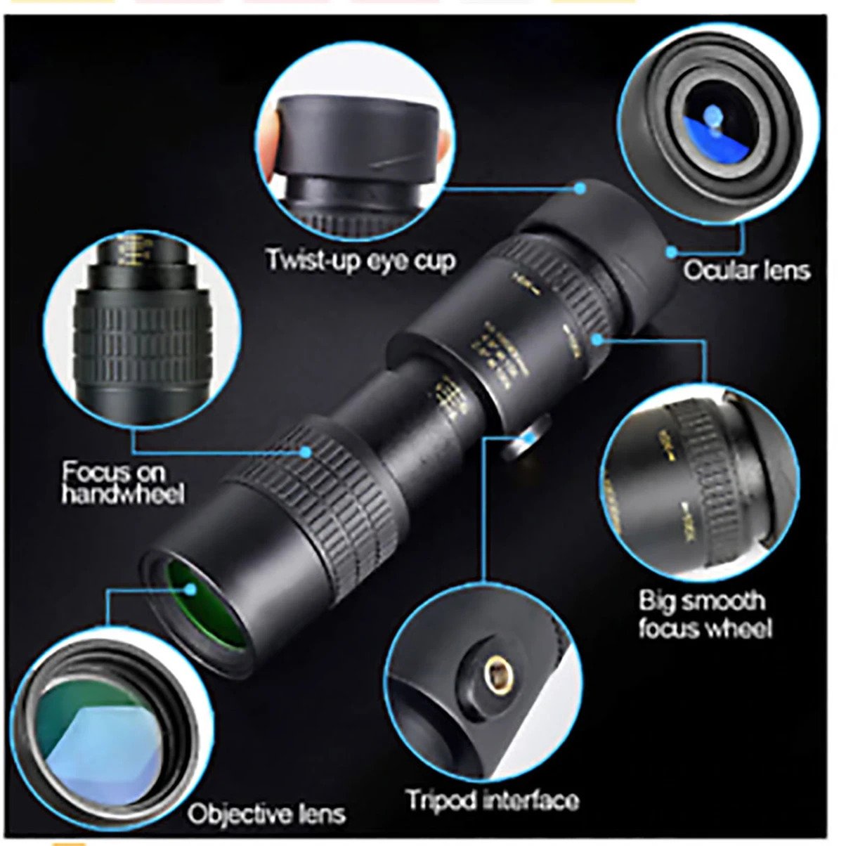 highest zoom monocular