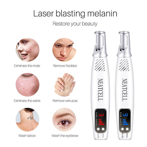 New neatcell picosecond pen blue light therapy laser plasma pen scar mole  freckle tattoo tag dark spot removal machine usb  Fruugo IN