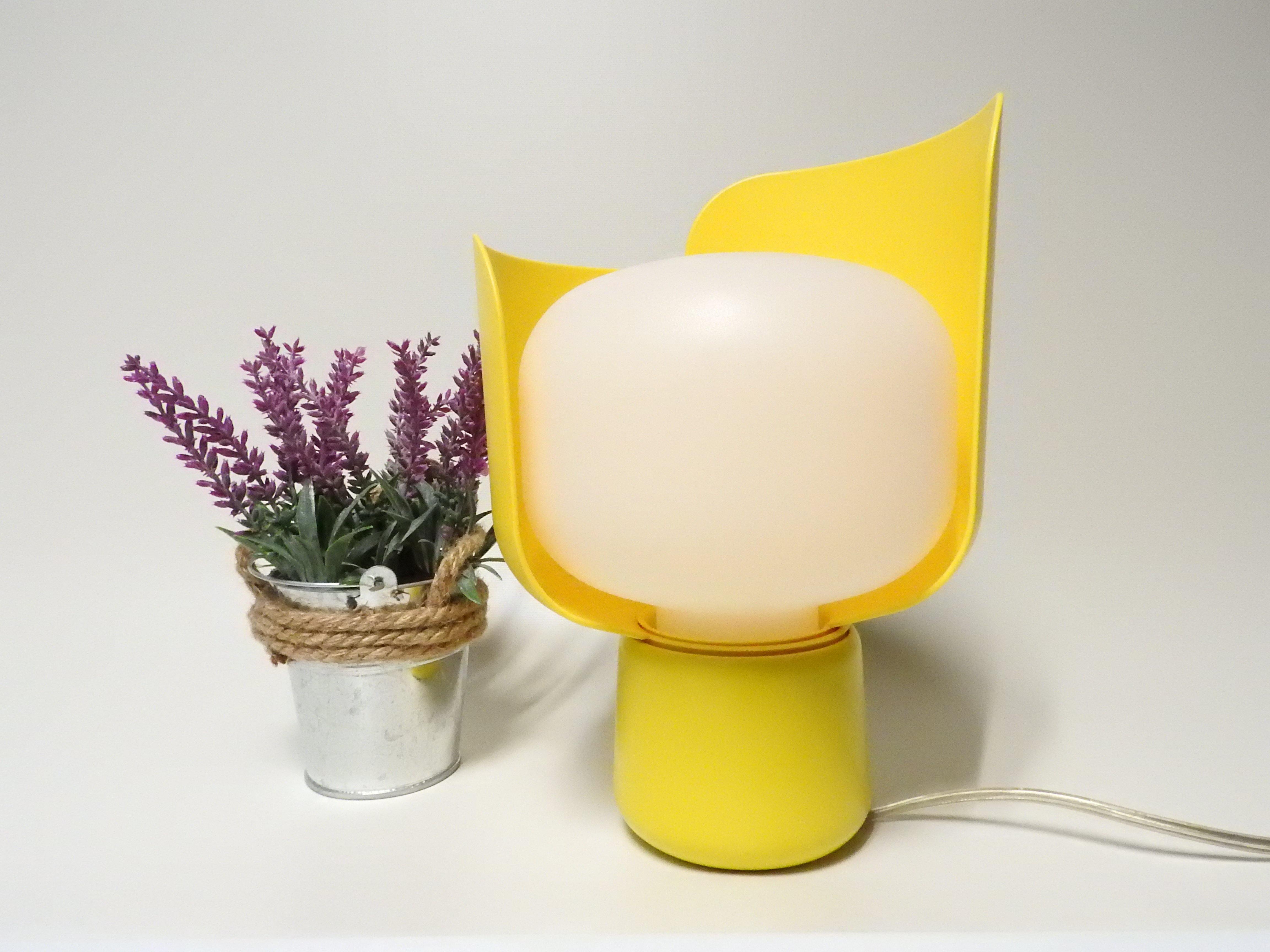 yellow table lamp