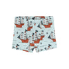 Kinder-Boxershorts aus Biobaumwolle mit Piratenschiffen