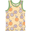 GOTS zertifiziertes Kinderunterhemd mit Orangen-Print aus Biobaumwolle