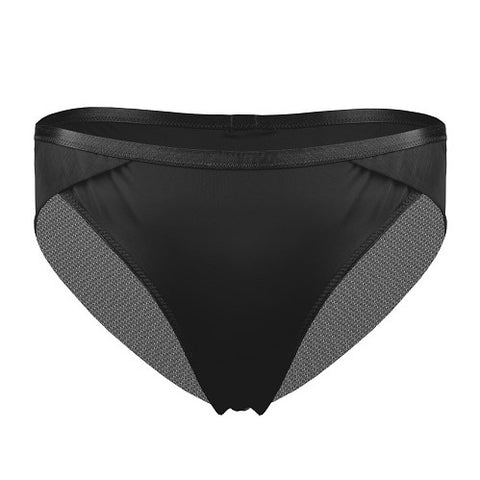 nachhaltiger Slip mit Mesh Einsätzen in schwarz