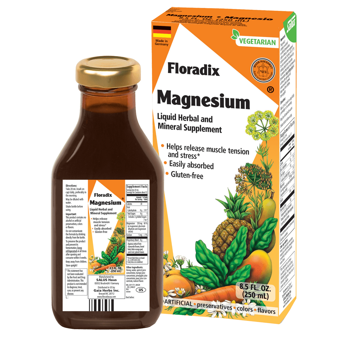 Floradix® Magnesium Liquid Herbal & Mineral Supplement - FloradixUSA.com product image