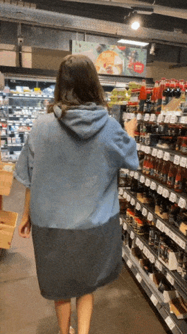 Vivida Poncho Towel Dancing in the Supermarket