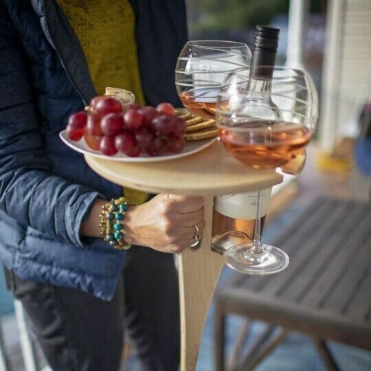 Folding Outdoor Wine Table