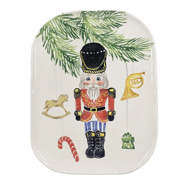 Vietri Nutcrackers Medium Rectangular Platter - FINAL SALE