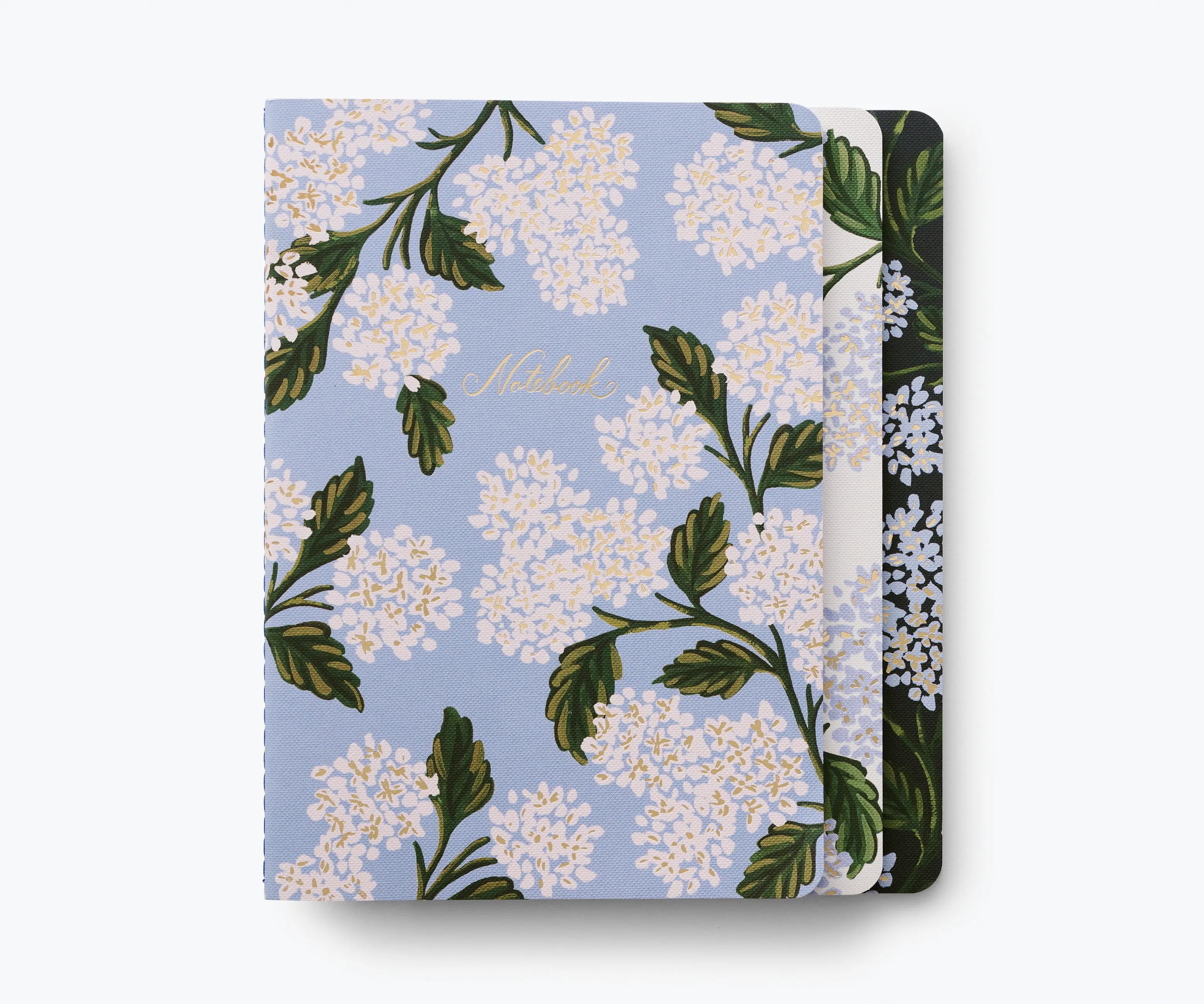 Rifle Paper Stitched Notebook Set of 3, Hydrangea