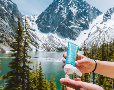 SPF30 Sunscreen Lotion in the Alaskan Mountains