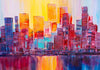 Acrylglasbild Abstrakte Skyline Hochformat Crop