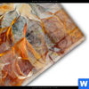 Acrylglasbild Abstrakter Bluetenzauber In Orange Quadrat Materialbild