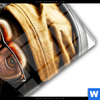 Acrylglasbild Affe Mit Kopfhoerern Brille Hochformat Materialbild