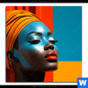 Acrylglasbild Afrikanische Frau Mit Turban Quadrat Motivvorschau